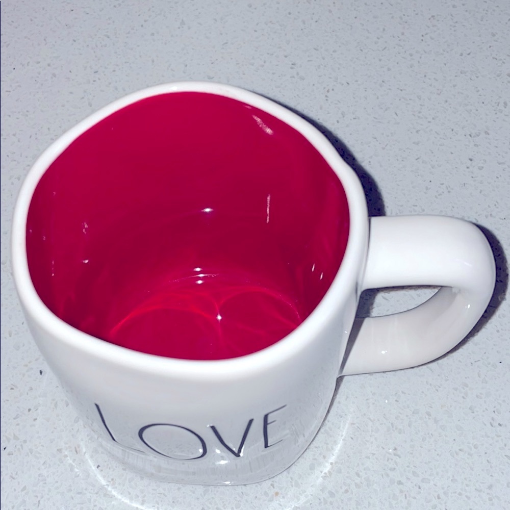 ♥️ RAE DUNN LOVE RED INTERIOR MODERN FARMHOUSE COFFEE TEA MUG - Picture 2 of 3